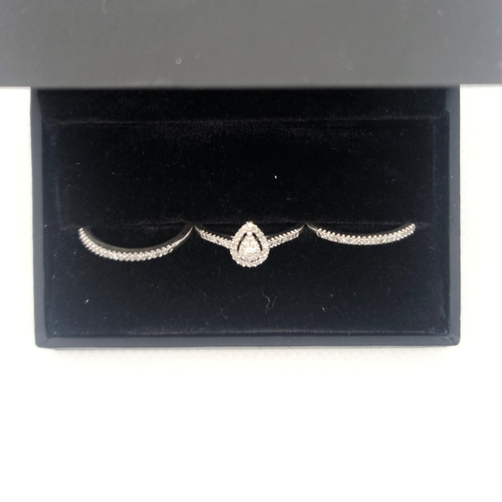 3 pc wedding ring set